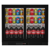 2-Door 210ltr Commercial Bar Fridge with Sliding Doors - Space-Efficient, Low Energy Use