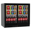 2-Door 210ltr Commercial Bar Fridge with Sliding Doors - Space-Efficient, Low Energy Use