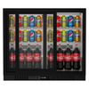 2-Door 210ltr Commercial Bar Fridge with Sliding Doors - Space-Efficient, Low Energy Use