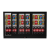 Undercounter 3-Door Commercial Bar Fridge with Sliding Doors - Space-Saving, Efficient Cooling