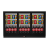 Undercounter 3-Door Commercial Bar Fridge with Sliding Doors - Space-Saving, Efficient Cooling