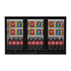 Undercounter 3-Door Commercial Bar Fridge with Hinged Doors - Space-Efficient