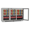 Elevate Your Beverage Service with the Deluxe 320L Stainless Steel Bar Fridge with 3 Hinged Doors