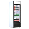 Elevate your Commercial Space with our 360-Litre Display Fridge, featuring a Single Door for Optimal Efficiency. Angle-full-closed -doors.