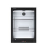 Empty Borrelli 130L commercial bar fridge with single door, highlighting the energy-efficient interior and sturdy shelving.