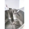 Interior shot of the Borrelli 130Litre Spiral Dough Mixer's bowl with spiral dough hook, demonstrating the mixer’s capability for efficient kneading of large dough batches.