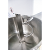 Inside view of Borrelli's 200ltr mixer, focusing on the spiral dough hook designed for efficient and uniform mixing of large batches of dough in commercial settings.