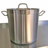 36L Stainless Steel Stock Pot, Essential for Cooking in Commercial Kitchens. Robust Construction for Durability and Reliability.Front Image.