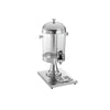 Refreshing 8L Single Juice Dispenser with Ice Chambers, Perfect for Serving Variety. Robust Construction for Durability and Reliability. Empty Front Angle Image.