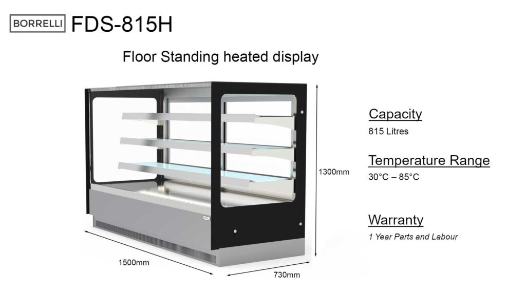 Sizing chart heated display FDS-815H