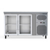 260L Commercial Counter Fridge, Perfect For Food Service Businesses. Adjustable Shelving Maximizes Storage Efficiency. Empty Front Image.