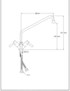 Specs Sheet for MIX-38 Stainless Steel Dual Hob Mount Tap Body with Spout