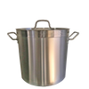 36L Stainless Steel Stock Pot, Essential for Cooking in Commercial Kitchens. Robust Construction for Durability and Reliability.Front Image.