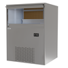 Efficient 120kg Ice Machine for Commercial Use - Compact and Durable Design, Perfect for Restaurants, Bars, and Cafes angled view with door open.