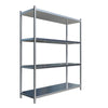 Versatile and robust Borrelli 4-tier stainless steel rack, 1500mm wide, with high load-bearing shelves for efficient organization in catering and restaurant environments.