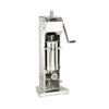 Commercial 3-liter sausage stuffer in stainless steel for efficient meat processing