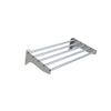 Enhance Your Workspace with our 600mm Stainless Steel Tube Wall Shelf, Featuring a Polished Finish. Crafted for durability and aesthetics, this wall shelf is perfect for commercial kitchens, medical facilities Etc. Angle_view.
