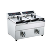 Borrelli Commercial Induction Deep Fryer 3.5kW featuring twin tanks, digital temperature controls, and sleek stainless steel design, perfect for efficient high-volume frying in professional kitchens.
