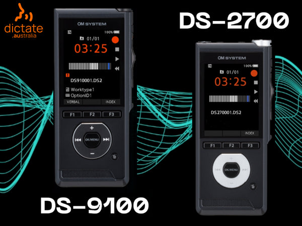 OM System new dictaphones DS-9100 vs DS-2700