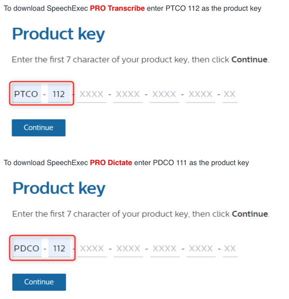 Enter Philips SpeechExec Pro Licence Key