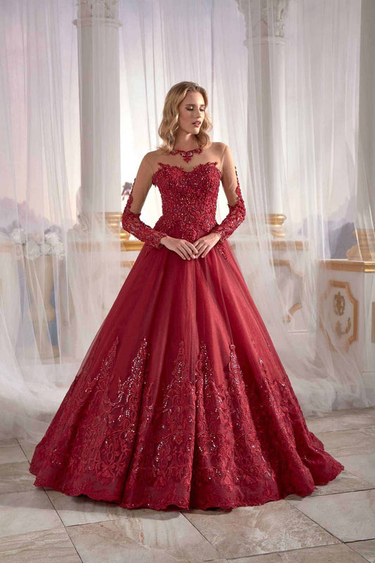 Aline Red Evening Dress With Sleeves Prom Dress Online - Cheap Prom Dress,Evening  Dress & Wedding Dress online|Isueer