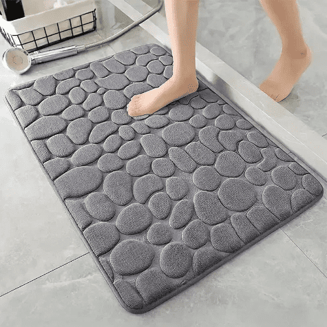 Tapete Cobblestone 3D - Antiderrapante e Absorvente.