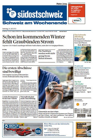 Titelseite Südostschweiz Strahlertouren