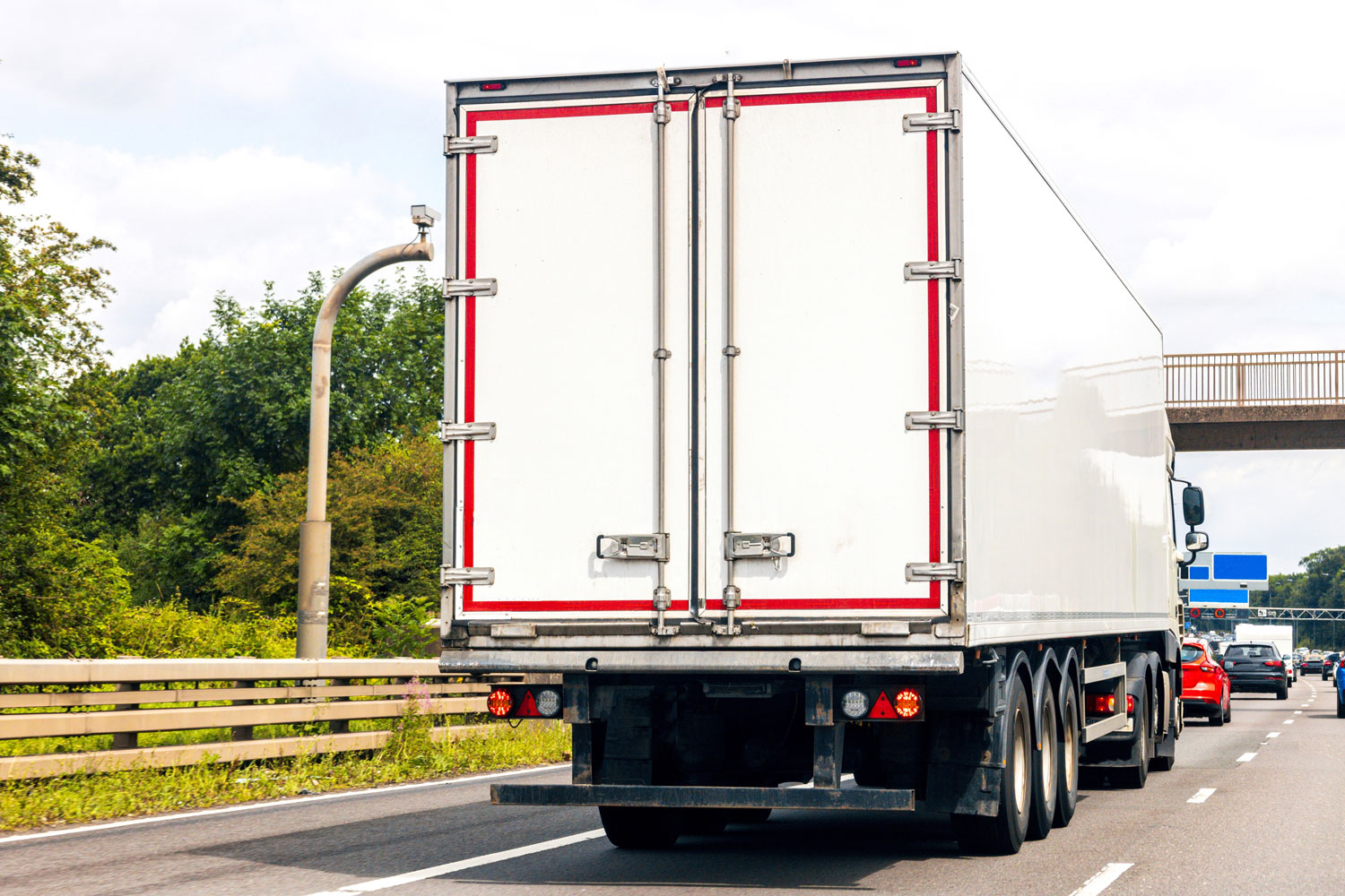 HGV Marked With Conspicuity Vehicle Marking Tape