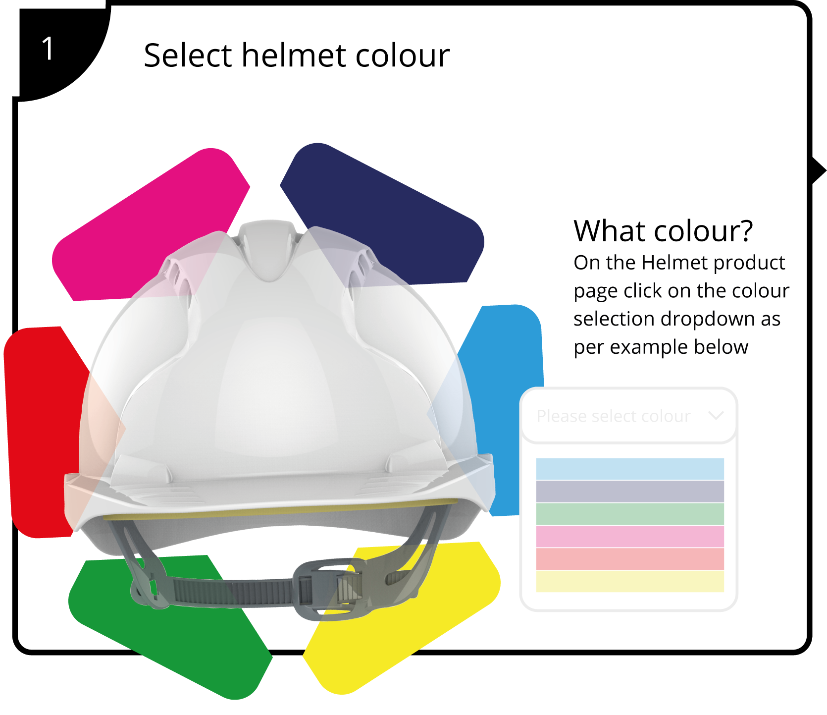 Select The Colour For Your Branded Helmet