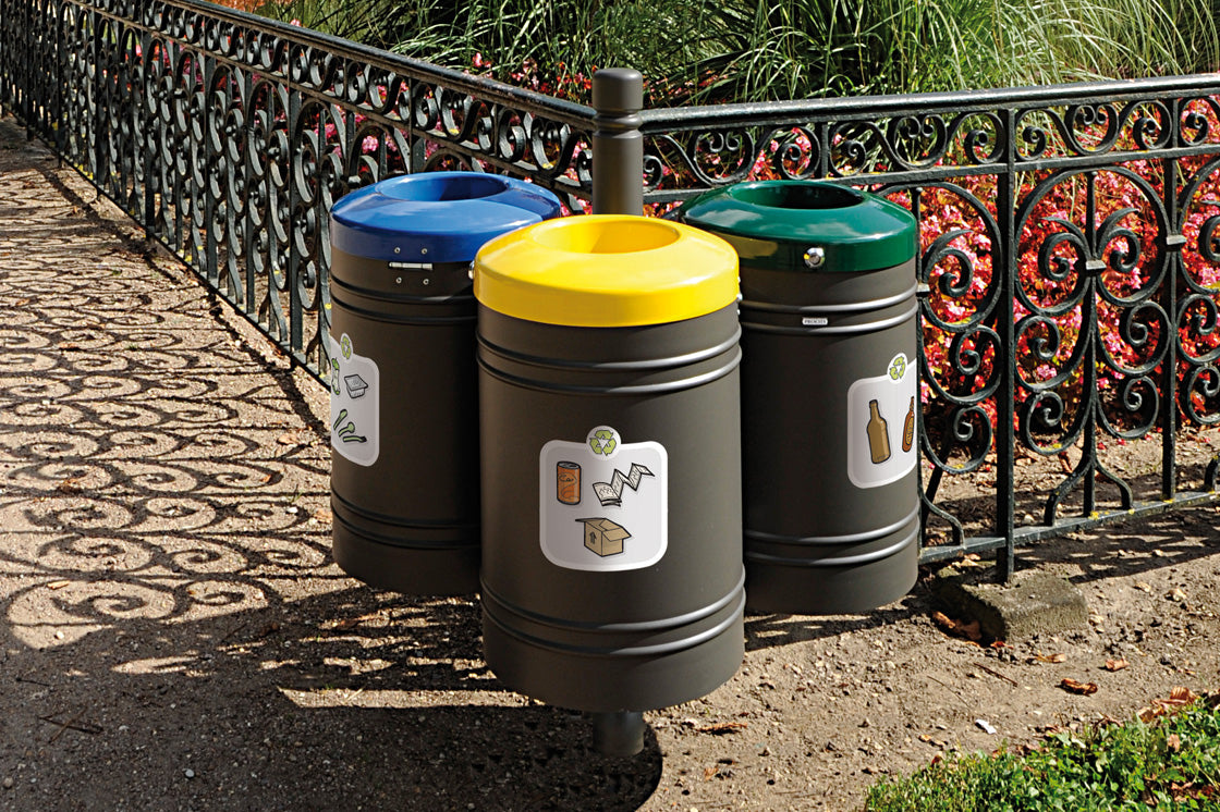 Procity Selective Sort Recycling Bin Kit Installed In Park