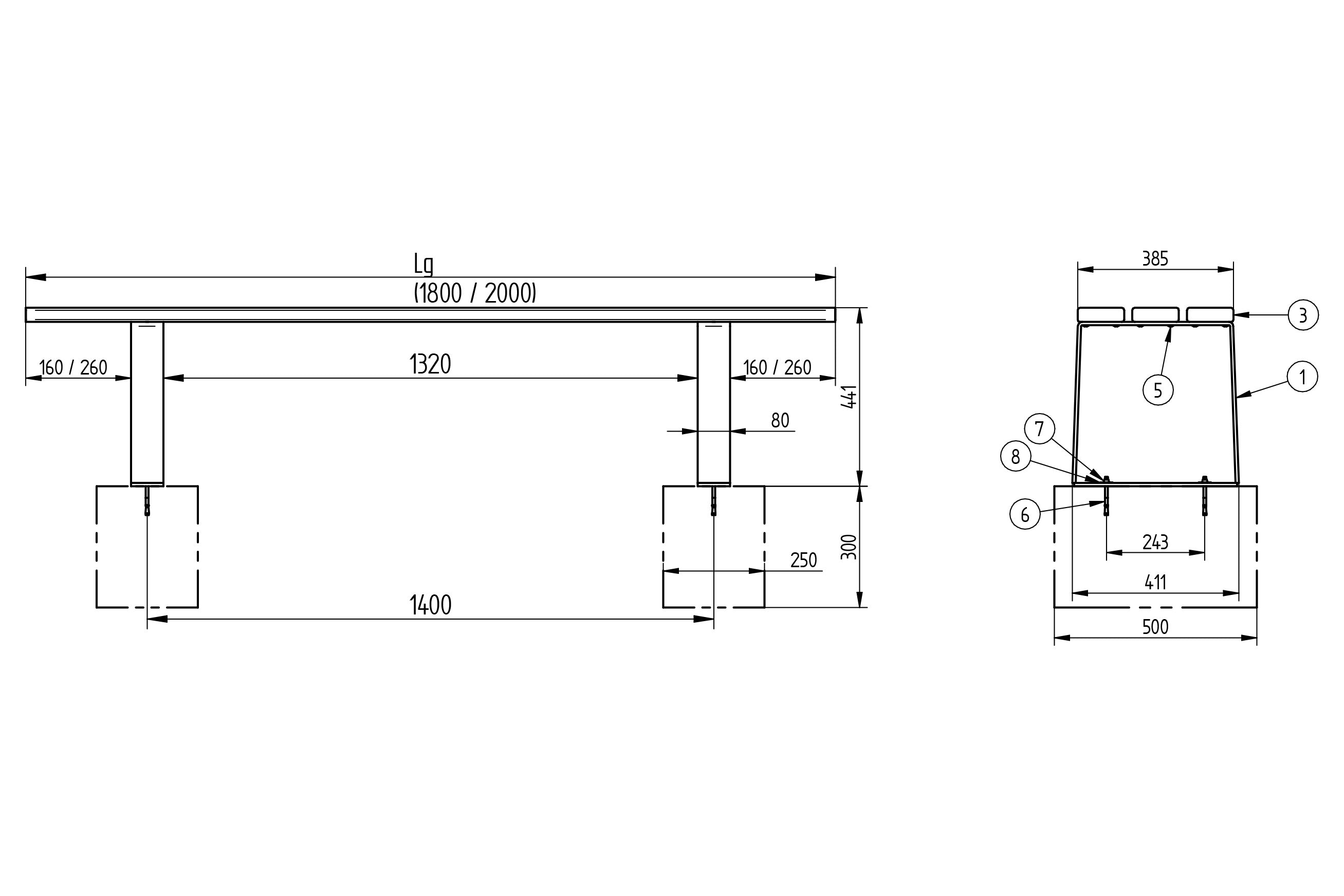 Procity Riga Seat Bench Installation Diagram