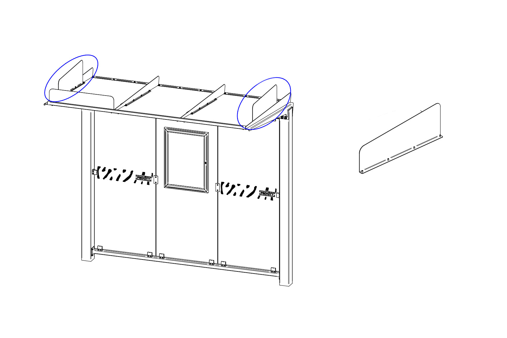 Side Mounted Venice Sign Diagram