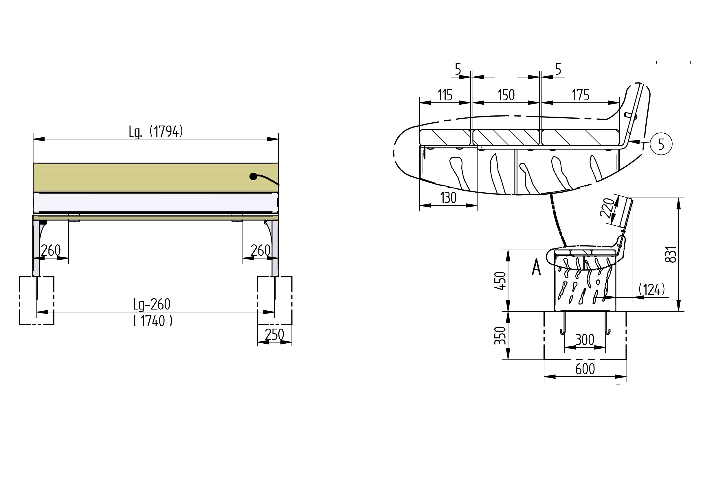 Procity Venice Seat Bench Installation Diagram