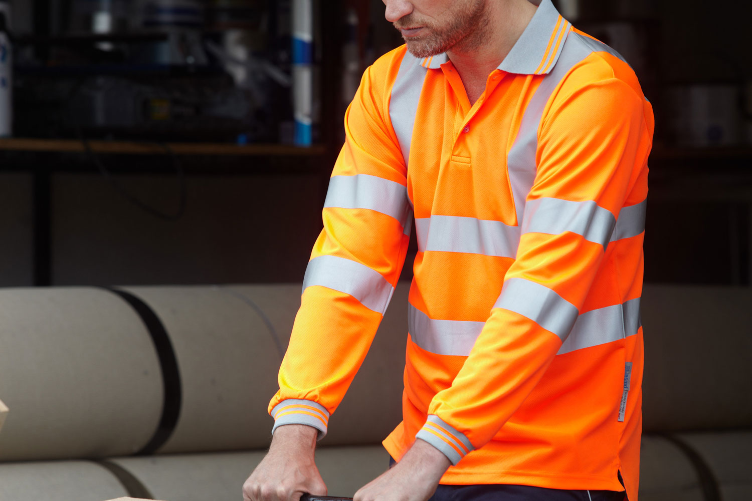 Vibrant Highly Visible Colours On A Hi Vis Polo Shirt