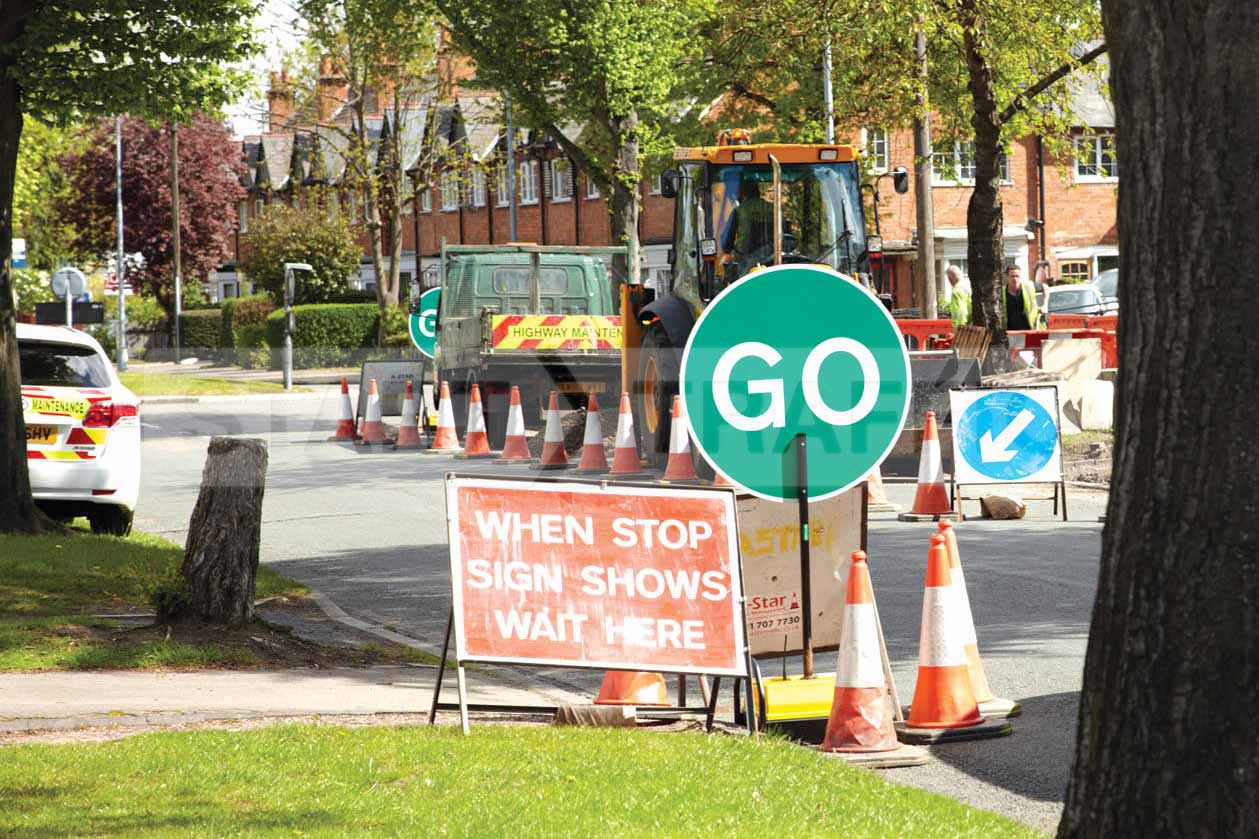 Stop Go Sign On Roadwords