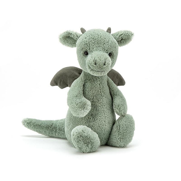 Bashful dragon sage green soft toy by Jellycat