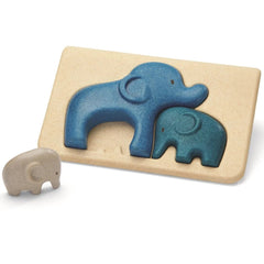 Plan toys wooden elephant tray puzzle for early learners