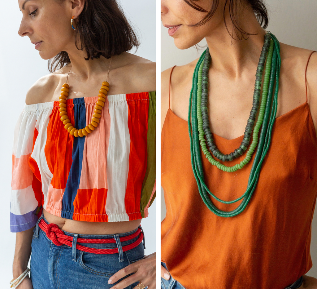 Brightly Coloured Beaded Necklaceds
