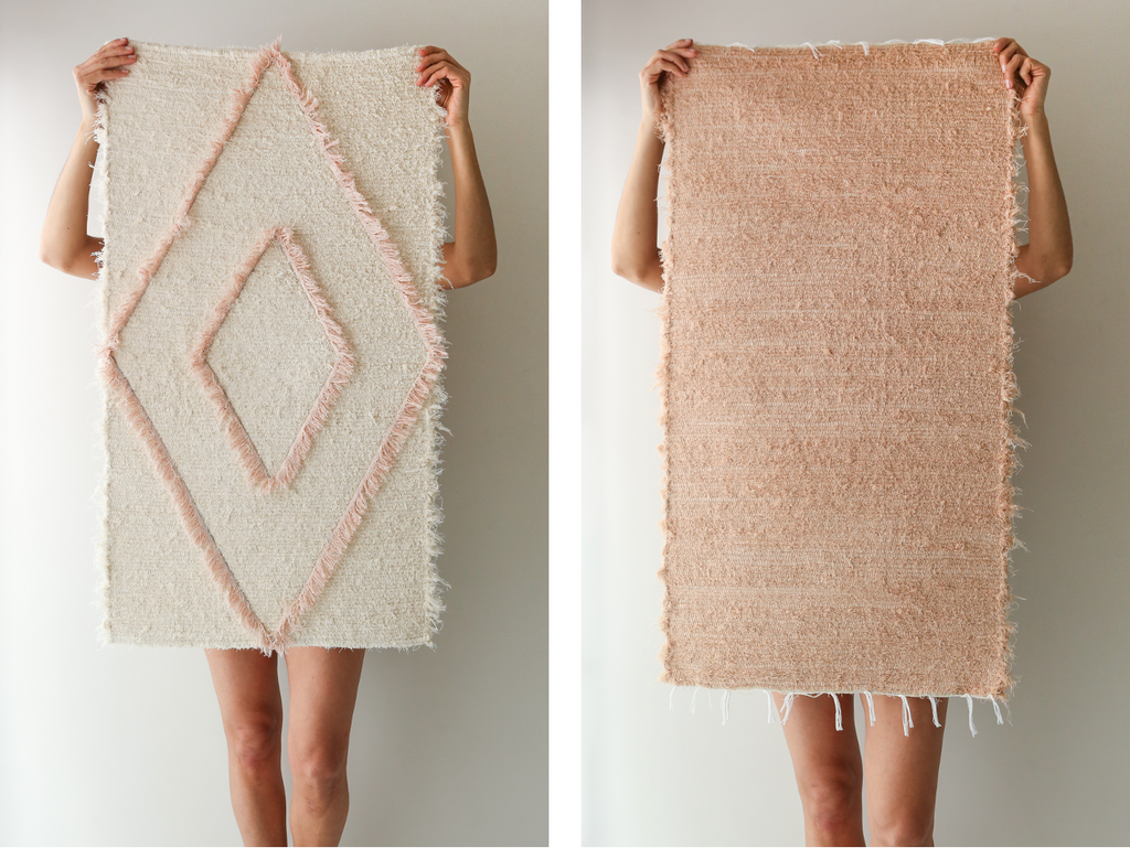 pale pink bath mat