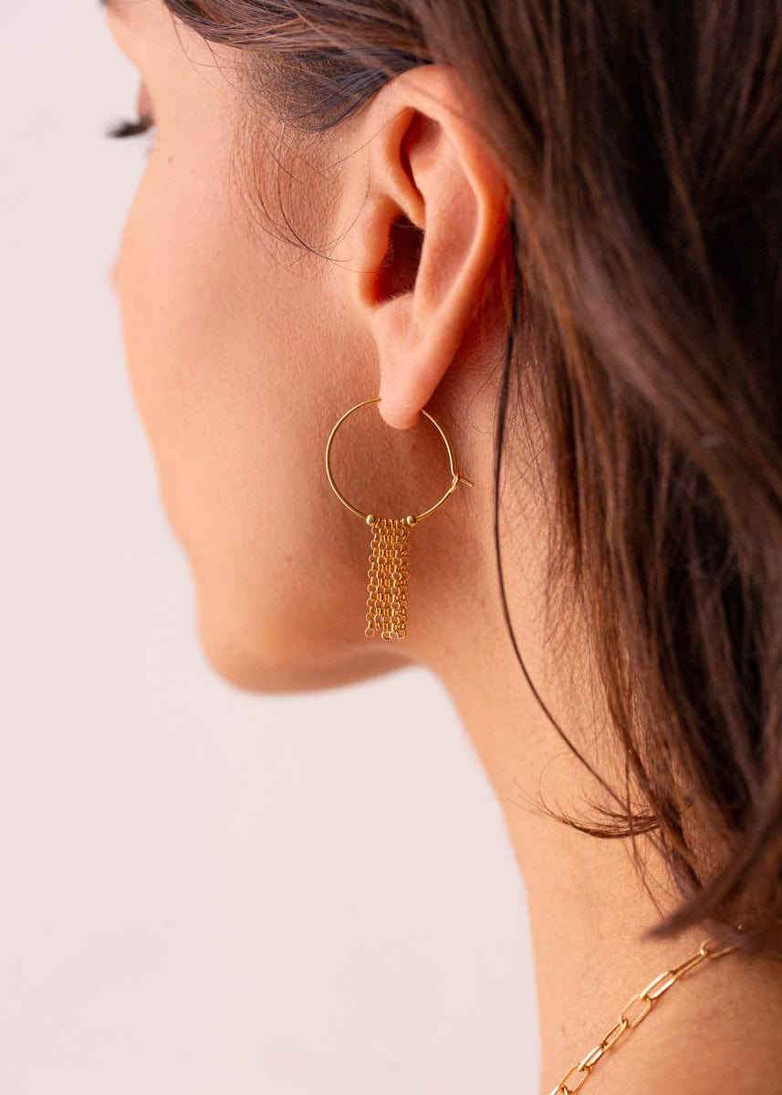 Chain Hoop Earrings - Short