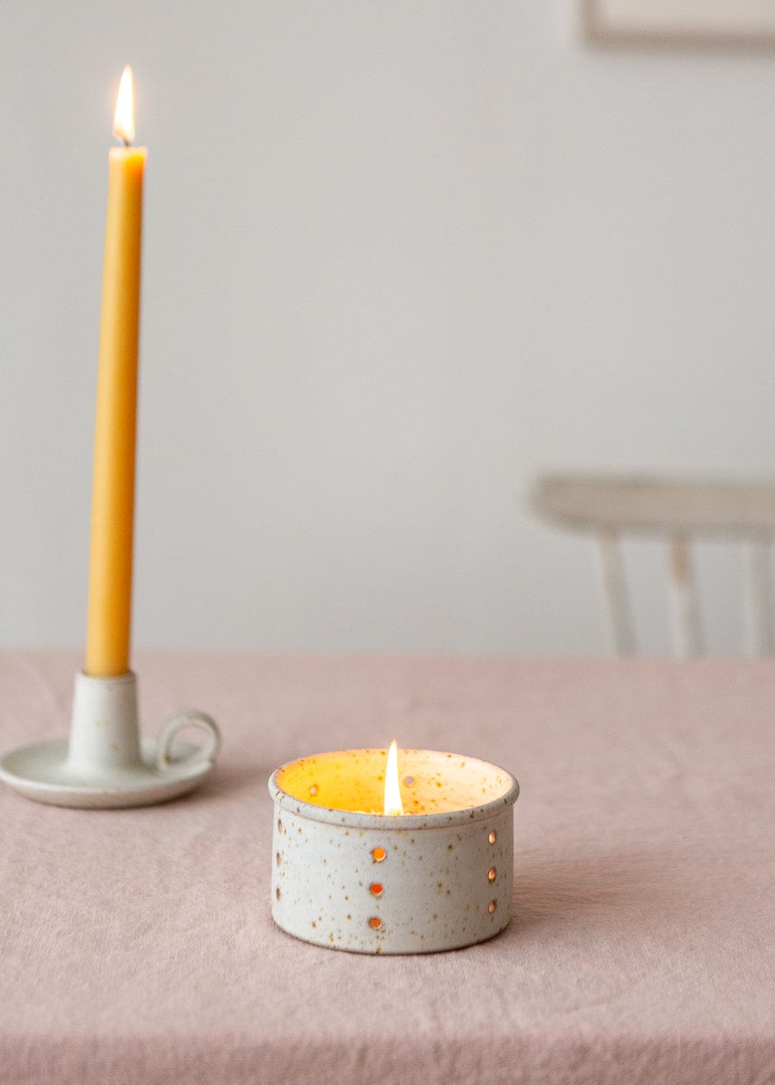 Handmade Stoneware Candle Holder