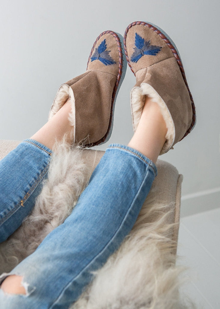 blue slipper boots