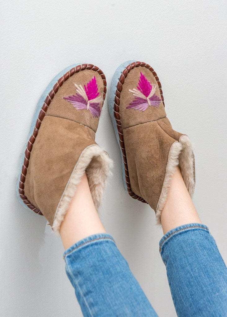 childrens sheepskin slipper boots