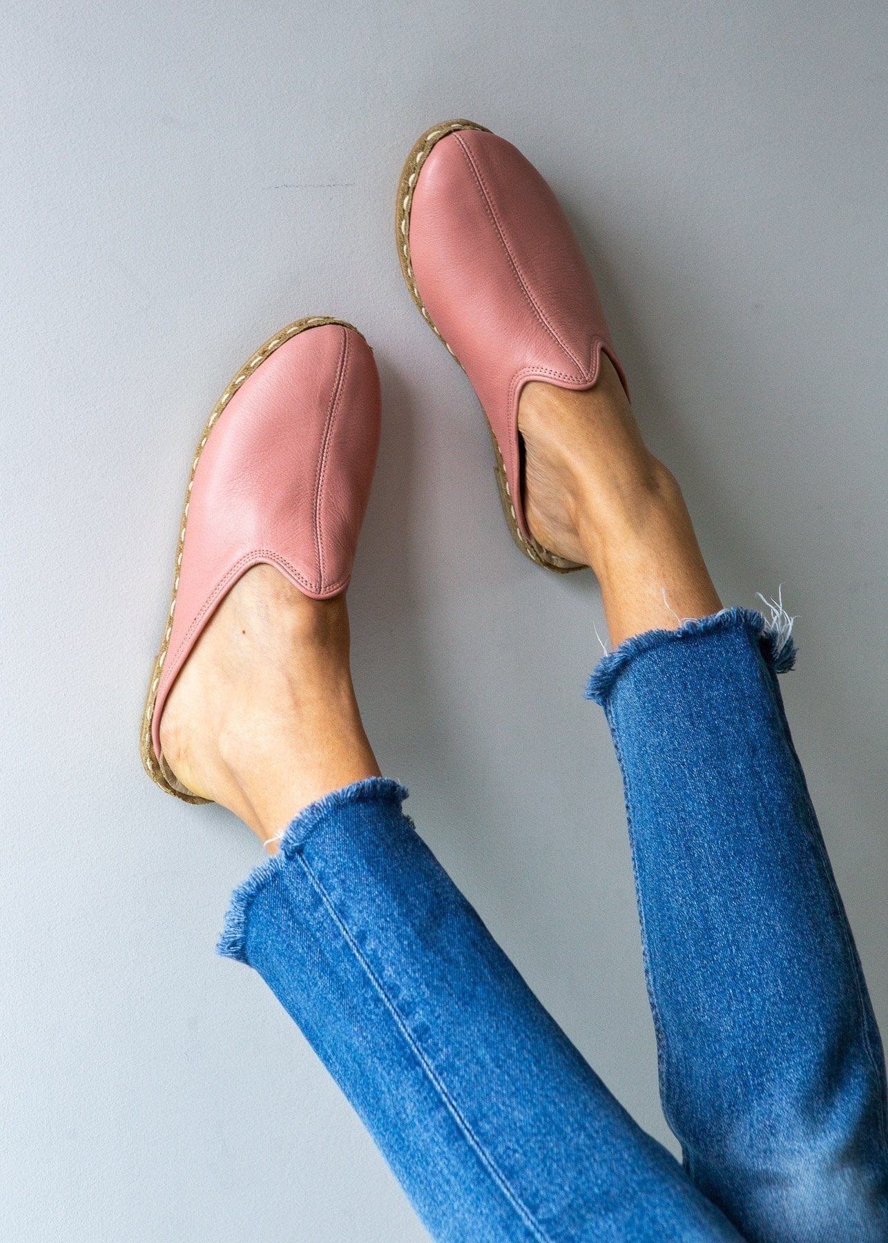 Women's Luxe Leather Mules – Blush