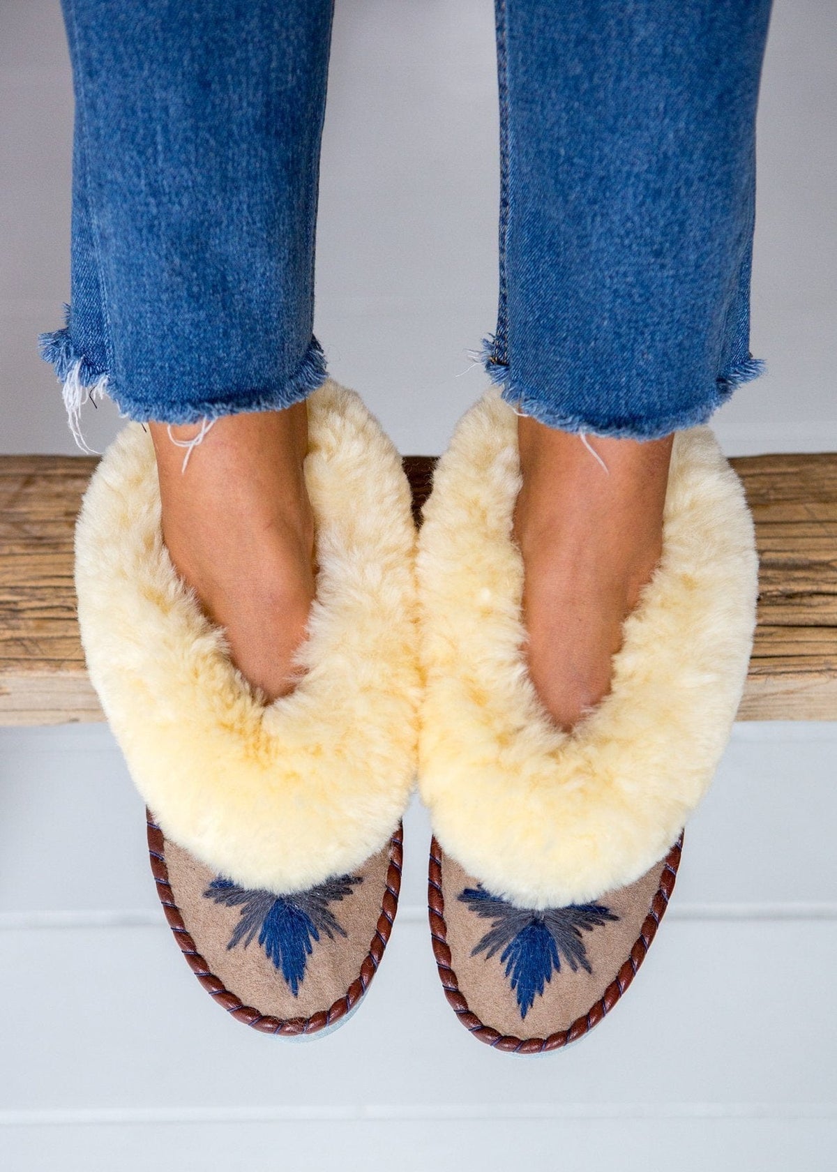 moccasin sheepskin slippers