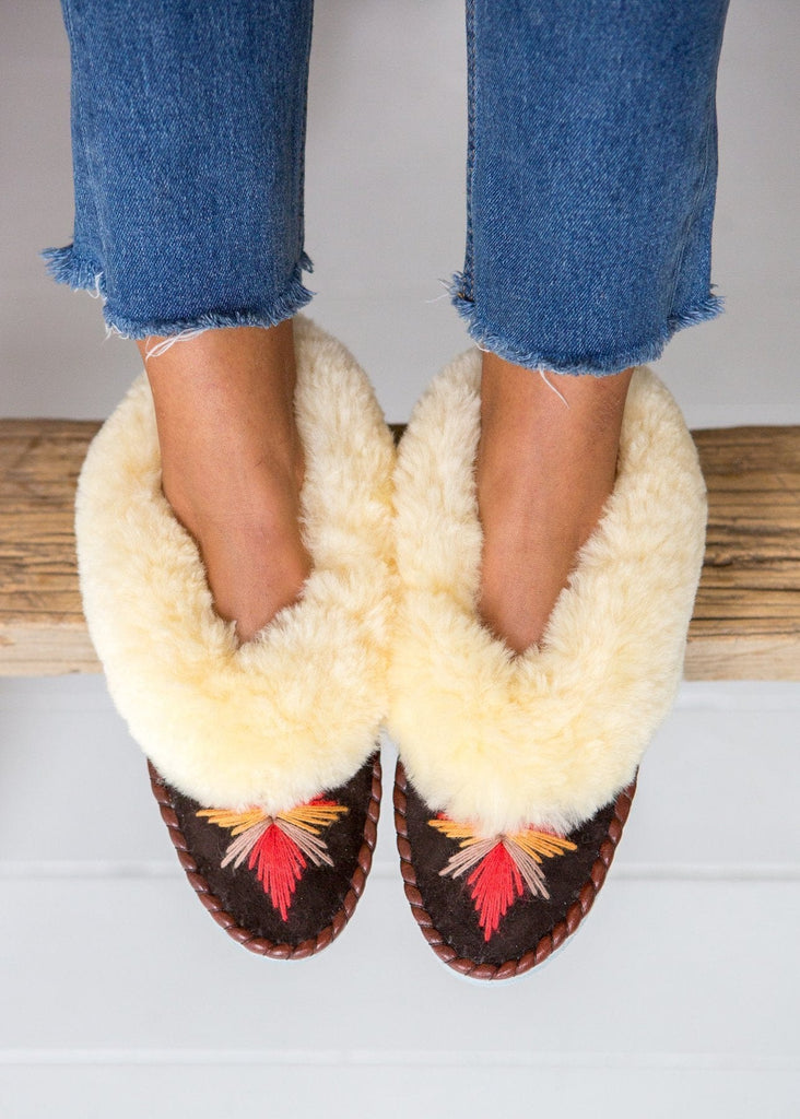 moccasin sheepskin slippers
