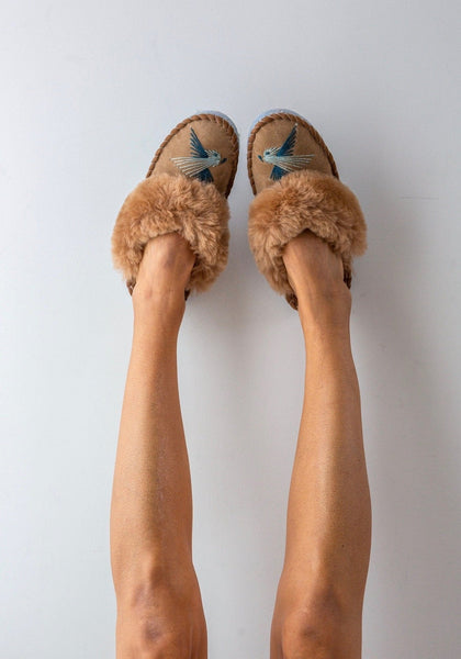 sheep shearling slippers