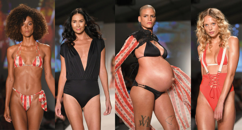 miami swim week swim high waist print swim models catwalk hot as hell