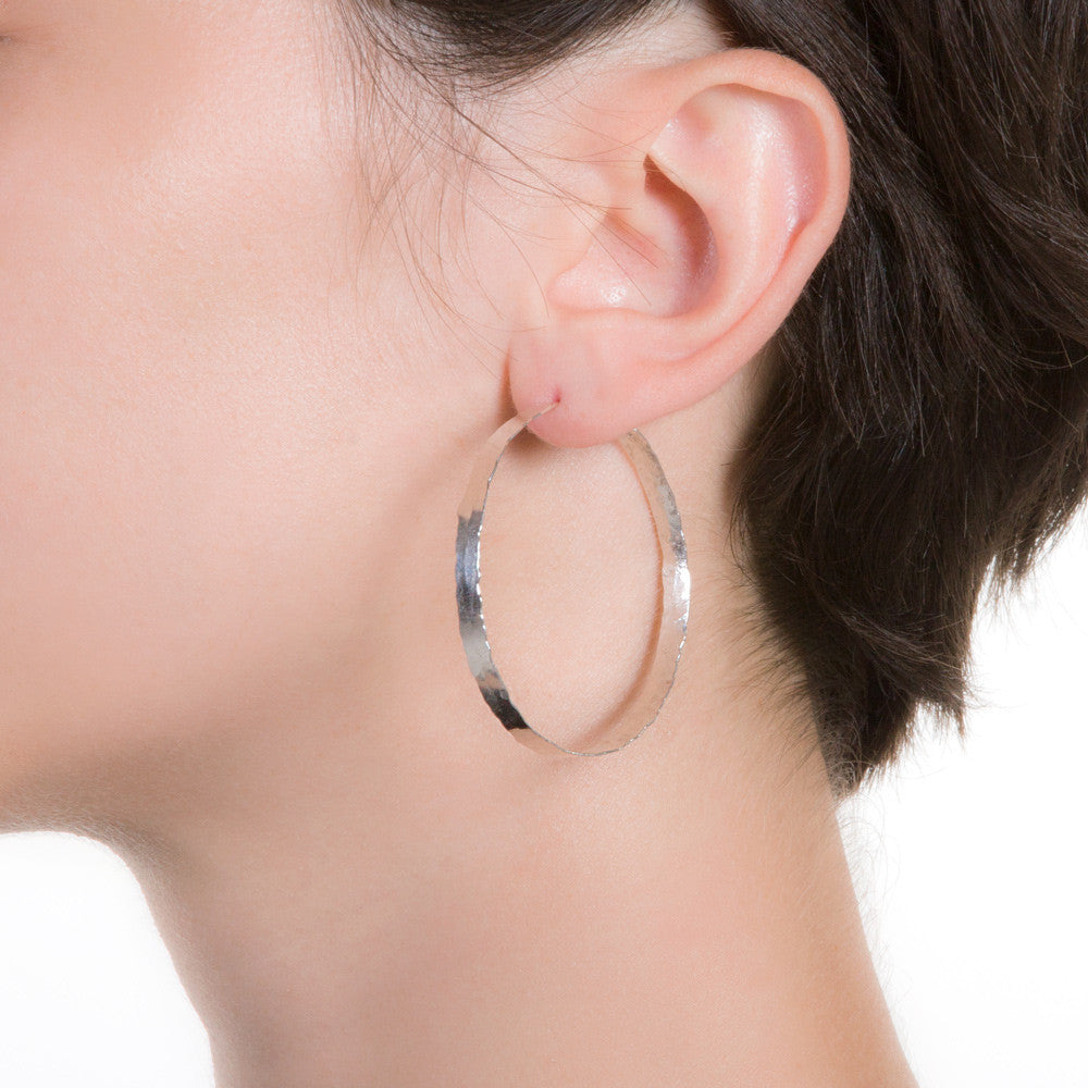 Litho Forged Hoop Small Earrings | 1.75" Earrings