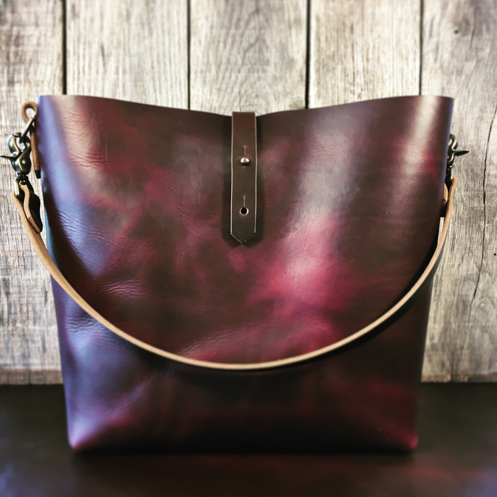 maroon shoulder bag